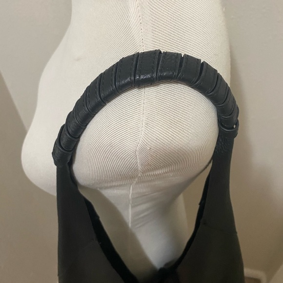 Vince Camuto Pebbled Leather & Suede Slouchy Hobo - Picture 3 of 9